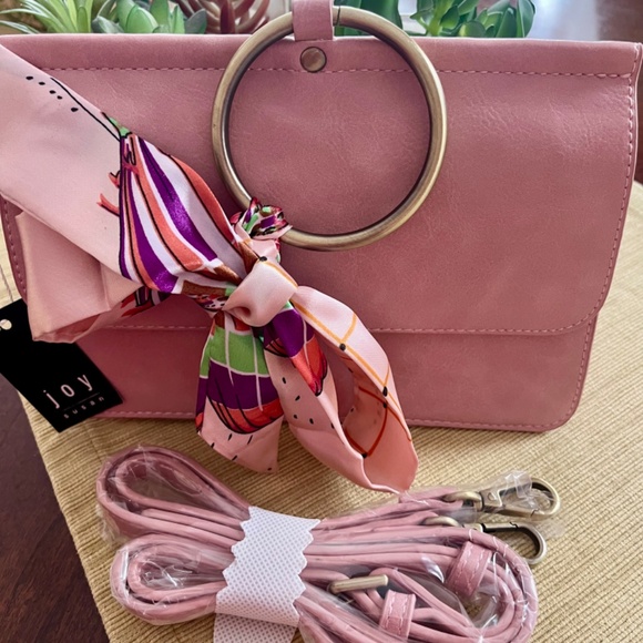 🌸 Aria Bracelet Bag ~ Joy Susan ~ Blush Pink ~ NEW with Tags ~ BONUS Twilly - Picture 10 of 12